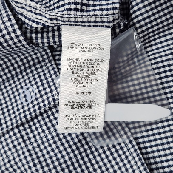 Vineyard Vines OTG On-The-Go Shirt Mens XL Blue Plaid brrr Cooling Stretch NEW - Picture 15 of 16